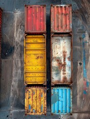 Freight Containers Stacked