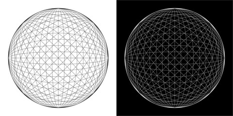 geometric globe line vector