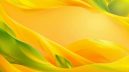 Yellow-green background with mango