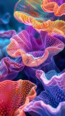 A close up of a colorful patterned flower with many colors. Generative AI.