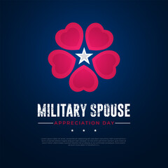 Military Spouse Appreciation Day Background Vector Illustration 