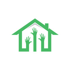 home care logo vector icon illustration