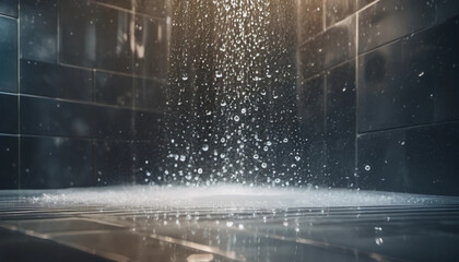 Water in the shower close up, ai