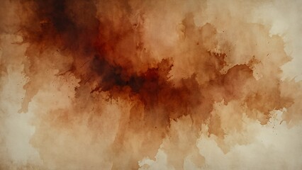 red sepia gradient watercolor on paper texture background from Generative AI
