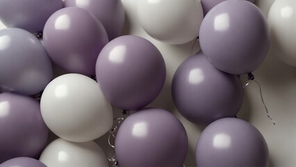 purple party balloon plain white background from Generative AI