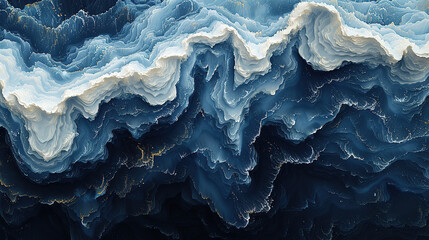 iceberg in the mountains - obrazy, fototapety, plakaty