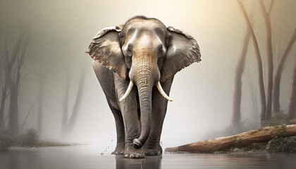 elefante, conservacion planeta - obrazy, fototapety, plakaty