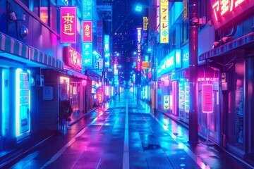 Fototapeta na wymiar Tokyo Neon Lights