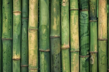 Aged Bamboo Stalks Showing Natural Patina