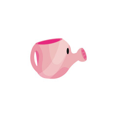 Cute watering can for kids on white background