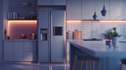 Fototapeta premium Smart Kitchen Appliance Mockup, Contemporary Setting, AI Created