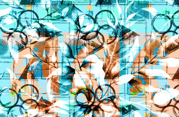 Old texture as abstract grunge background.Beautiful silk scarf printed pattern design,in abstract and elegant style.Design for accessories Hijab,kerchief,bandana,fabric,fashion,shawl,wallpaper