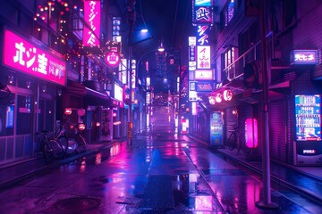 Fototapeta na wymiar Tokyo Neon Lights