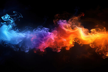 Fototapeta premium Colorful Smoke, Studio Shot, Generative AI