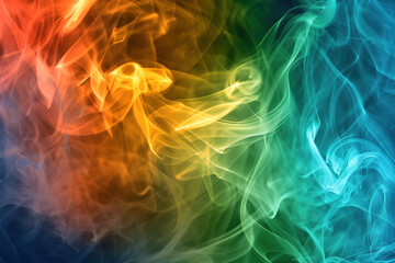 Obraz premium Colorful Smoke, Studio Shot, Generative AI