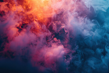 Fototapeta na wymiar Colorful Smoke, Studio Shot, Generative AI