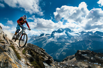 Mountain Bike, navigating treacherous trails, embarking on an adrenaline-fueled journey of sport, risk, and adventure