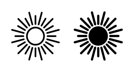 Sun icon vector isolated on white background. Sun vector icon