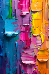 Vibrant closeup artwork with azure, pink, purple, and electric blue hues