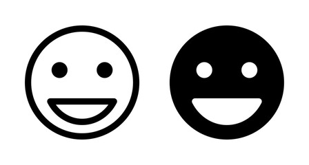 Smile icon vector isolated on white background. Smile vector icon. Emoticon Icon vector. Emoji