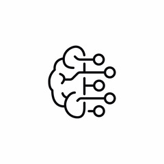 Artificial Intelligence Brain Digital icon