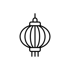 Chinese lantern outline icons, minimalist vector illustration ,simple transparent graphic element .Isolated on white background