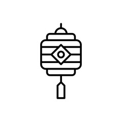 Naklejka premium Chinese lantern outline icons, minimalist vector illustration ,simple transparent graphic element .Isolated on white background