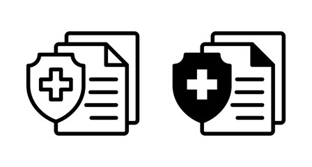 Medical insurance icon vector isolated on white background. health insurance icon