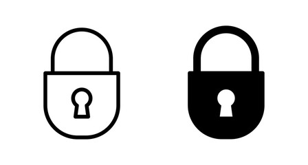 Lock icon vector isolated on white background. Encryption icon. Security symbol. Secure. Private