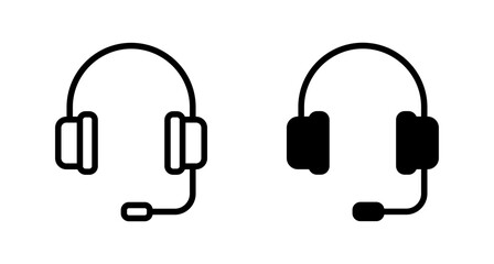 Headphone icon vector isolated on white background. Headphone vector icon. Call us