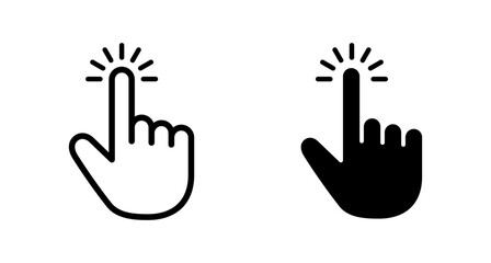 Hand click icon vector isolated on white background. pointer icon vector. hand cursor icon vector