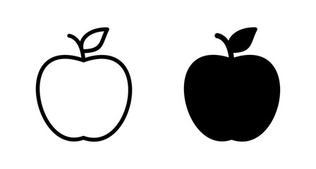 Apple icon vector isolated on white background. Apple vector icon.