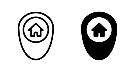 Address symbol icon vector isolated on white background . address icon vector. home location icon