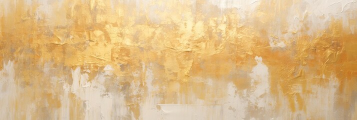 Abstract Golden Brush Strokes Creating Rich And Textured Artistic Background. Luxurious Golden Pattern. Generative AI