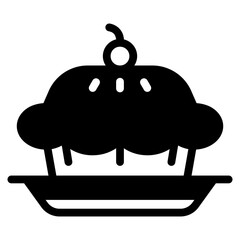 apple pie vector icon. bakery icon solid line style. perfect use for logo, presentation, website, and more. simple modern icon design glyph style