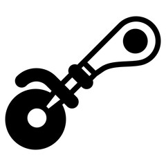 pizza cutter vector icon. bakery icon solid line style. perfect use for logo, presentation, website, and more. simple modern icon design glyph style