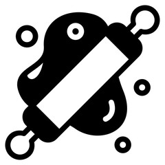 cooking roll vector icon. bakery icon solid line style. perfect use for logo, presentation, website, and more. simple modern icon design glyph style