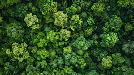 Aerial top view forest tree, Rainforest ecosystem and healthy environment concept and background, - obrazy, fototapety, plakaty