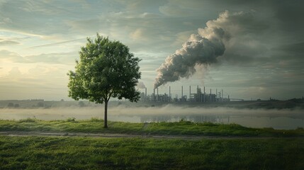 Solitary Tree Against Industrial Onslaught: A Call for Balance