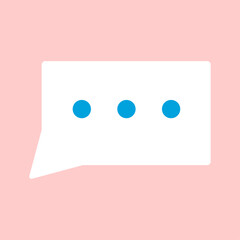 Illustration of bubble chat on red background