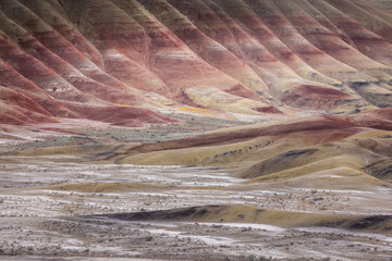 Beautiful and colorful landscape of the Painted Hills in Eastern Oregon, near John Day. - 786750991