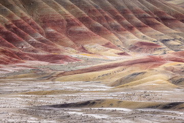 Beautiful and colorful landscape of the Painted Hills in Eastern Oregon, near John Day. - 786750996
