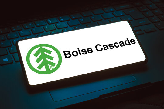 April 16, 2024, Brazil. In this photo illustration, the Boise Cascade L.L.C. logo is displayed on a smartphone screen.