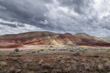 Beautiful and colorful landscape of the Painted Hills in Eastern Oregon, near John Day. - 786751799