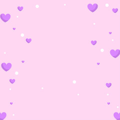 Vector heart background falling hearts hand drawn illustration