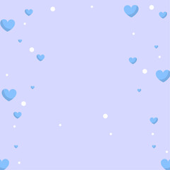 Vector heart background falling hearts hand drawn illustration