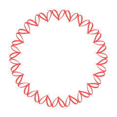 vector hand drawn hearts border and frame