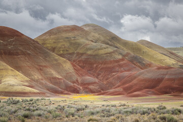 Beautiful and colorful landscape of the Painted Hills in Eastern Oregon, near John Day. - 786752121