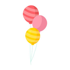 Naklejka premium vector colorful balloon element on white background