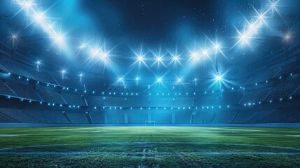 lights at night and stadium football stadium with bright lights sports background